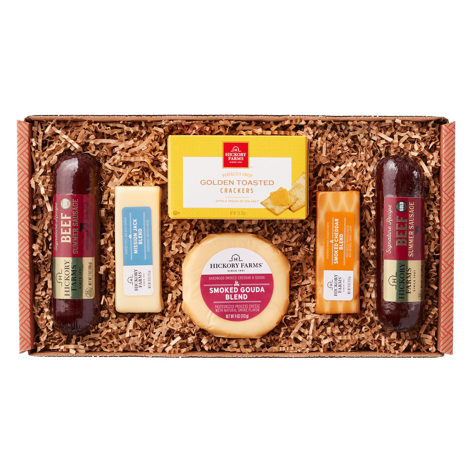 Hickory Farms Signature Beef Summer Sausage slices for sharing.