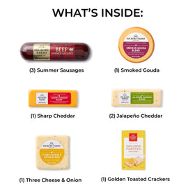 Hickory Farms Three Cheese & Onion Blend 7oz ready for charcuterie display