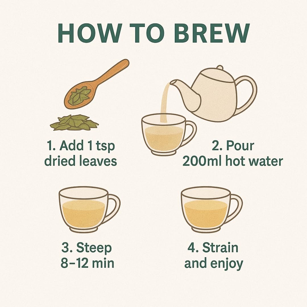 Hida Beauty Gurmar tea brewing close-up ready for a soothing infusion