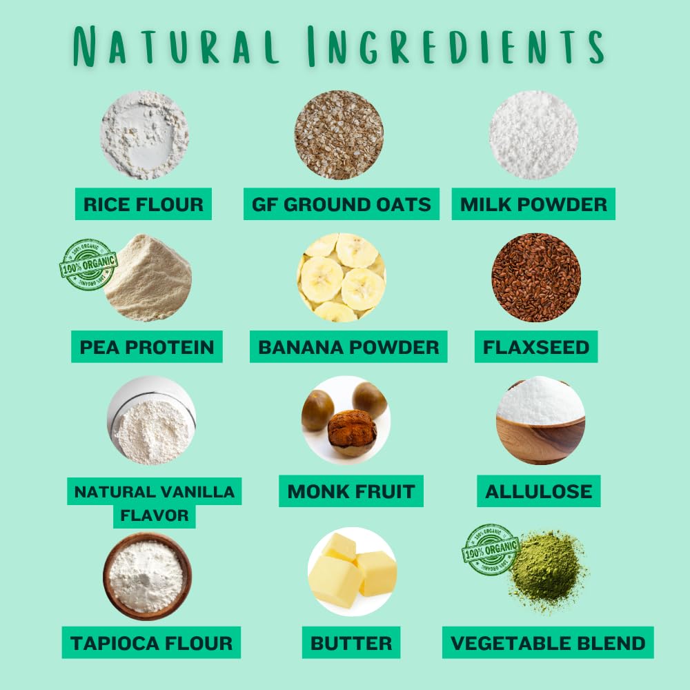 Hidden Foods Co mix uses monk fruit and no added sugar.