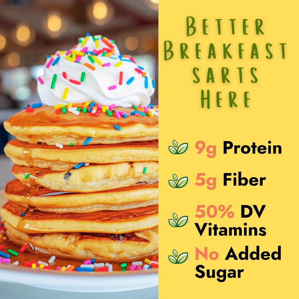 Thick fluffy pancakes and waffles made from Hidden Foods Co mix