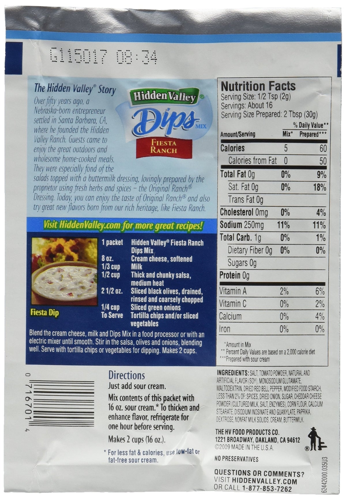 Hidden Valley Fiesta Ranch Dips Mix dusting over popcorn for quick flavor lift