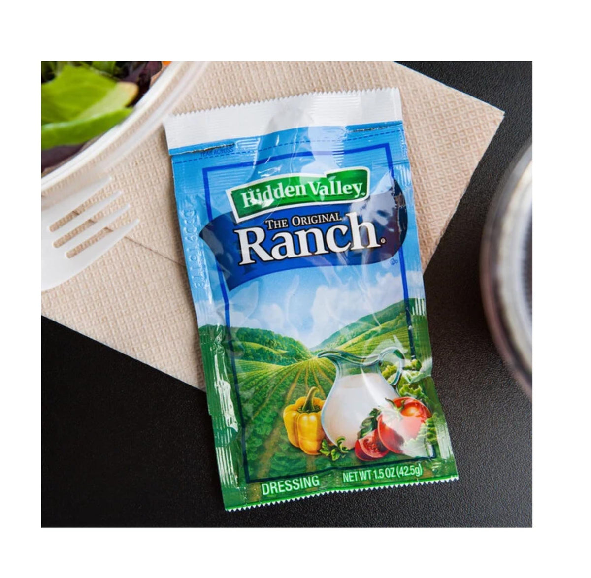 Hidden Valley Ranch dressing as a pasta sauce option.