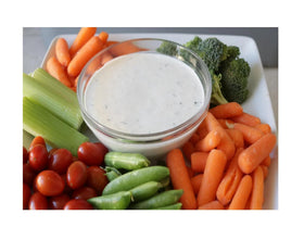 Hidden Valley Ranch dressing on a salad adds creamy tang.