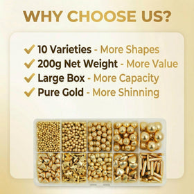 HIFUNBK Gold Mix Sprinkle square shapes for geometric dessert design