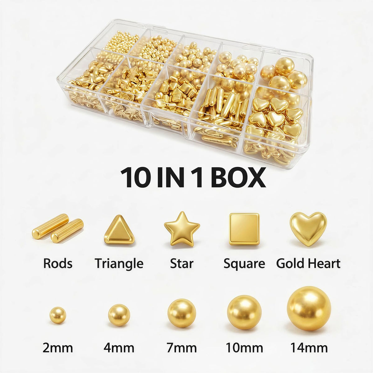 HIFUNBK Gold Mix Sprinkle triangle shapes for modern cake accents