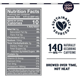 High Brew Black & Bold can featuring a robust cold brew profile for bold flavor.