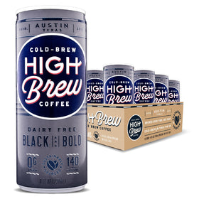 High Brew Cold Brew bottle front highlights bold flavor and protein