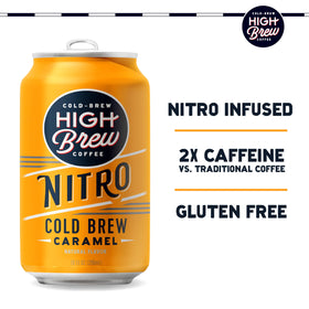 High Brew Nitro widget release depicts creamy texture without dairy benefits.