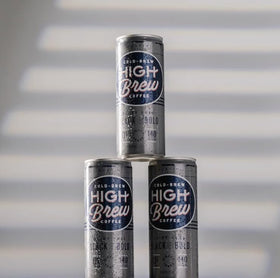 Shelf-stable High Brew pack ready for travel and on-the-goRefreshment.