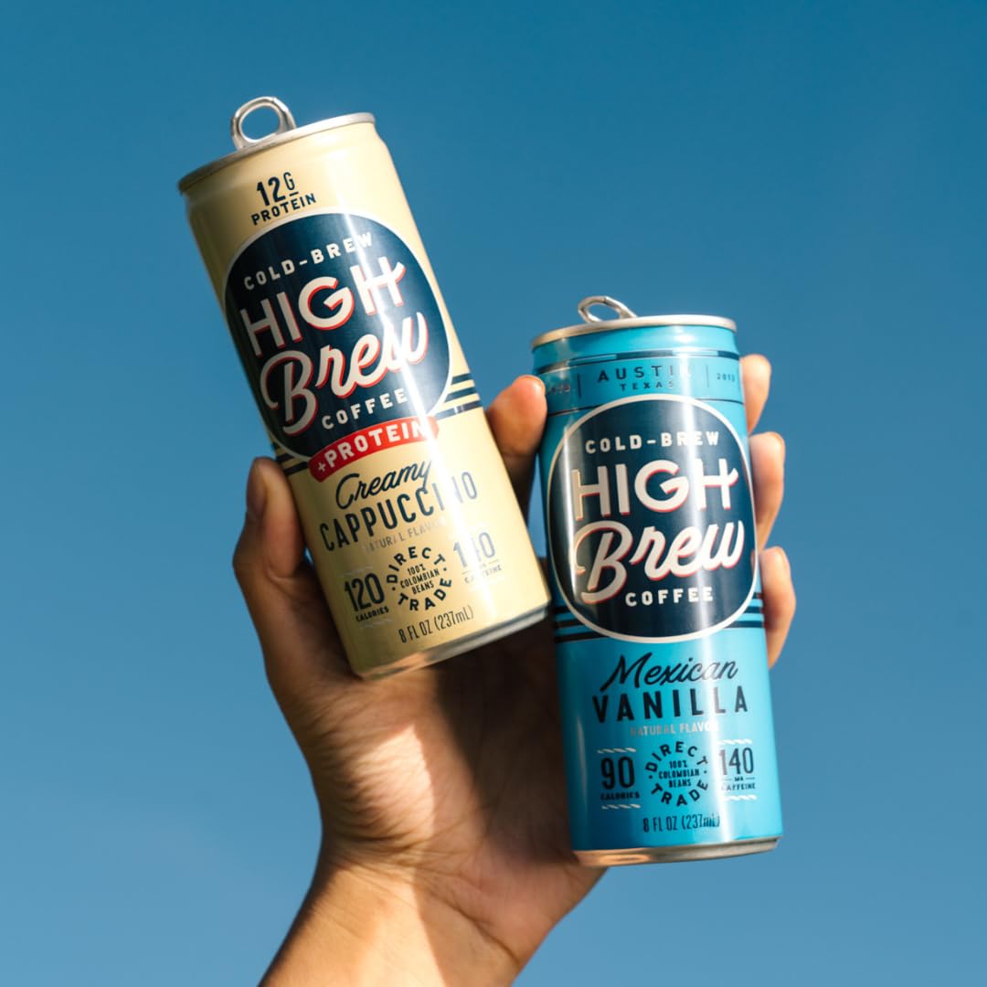 High Brew triple-filtered slow-brew delivers bold, smooth taste.