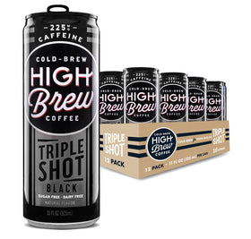 High Brew Coffee triple-shot black cold brew can for on-the-go energy.