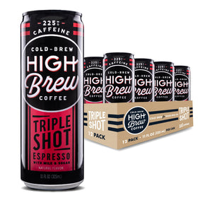 High Brew Triple Shot espresso cold brew can for on-the-go energizing mornings.