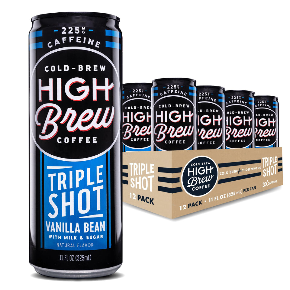 High Brew Triple Shot Vanilla Bean bottle front label showcasing bold flavor