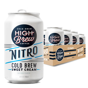 High Brew Nitro Sweet Cream cold brew can for quick caffeine boost on the go.