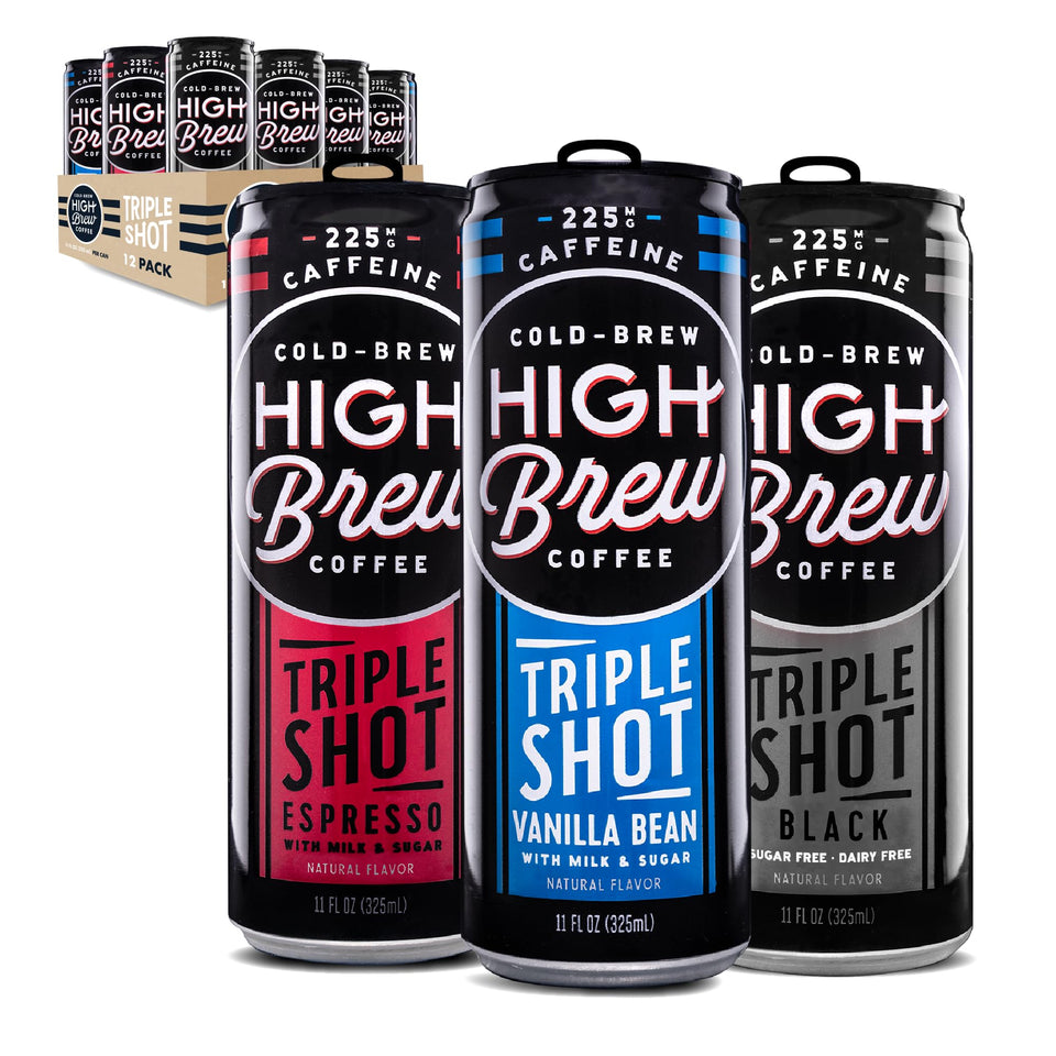 High Brew Triple Shot Vanilla Bean can—bold flavor, ready to drink.