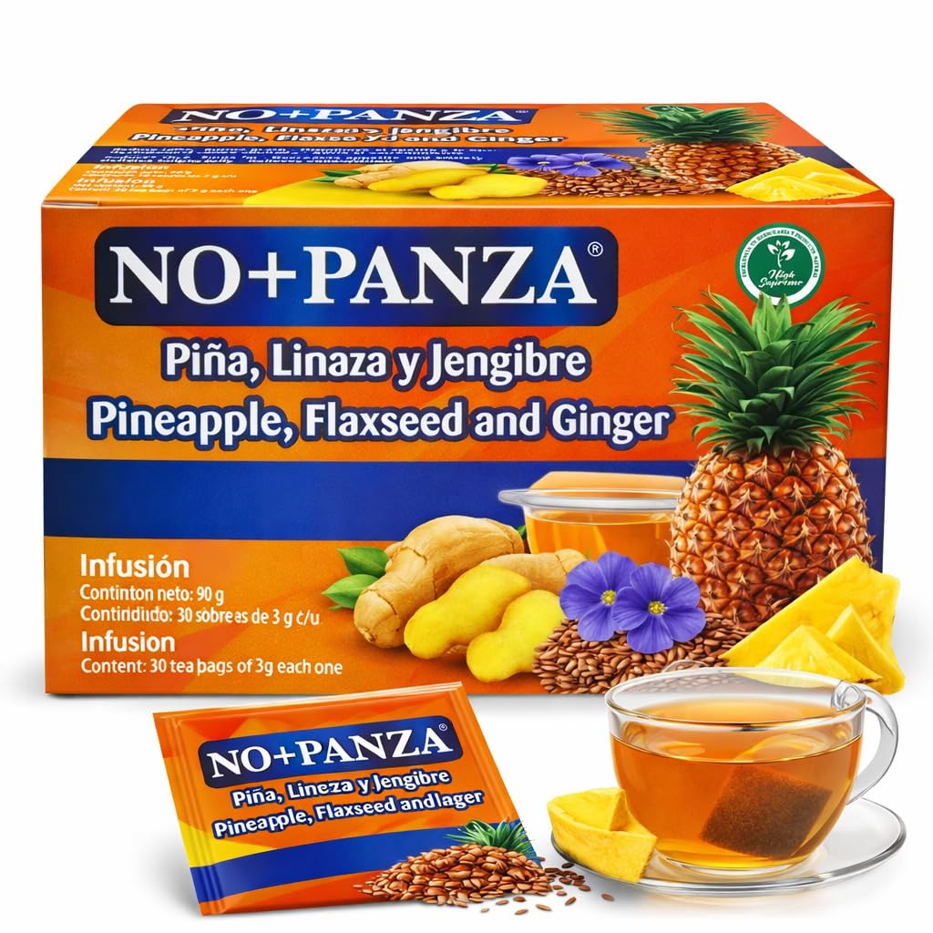 HIGH SUPREME ginger pineapple cinnamon tea bag for a comforting warm cup.