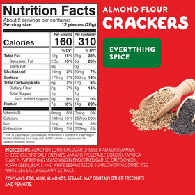 HighKey everything spice cracker close-up showcasing sesame seeds and spice blend.