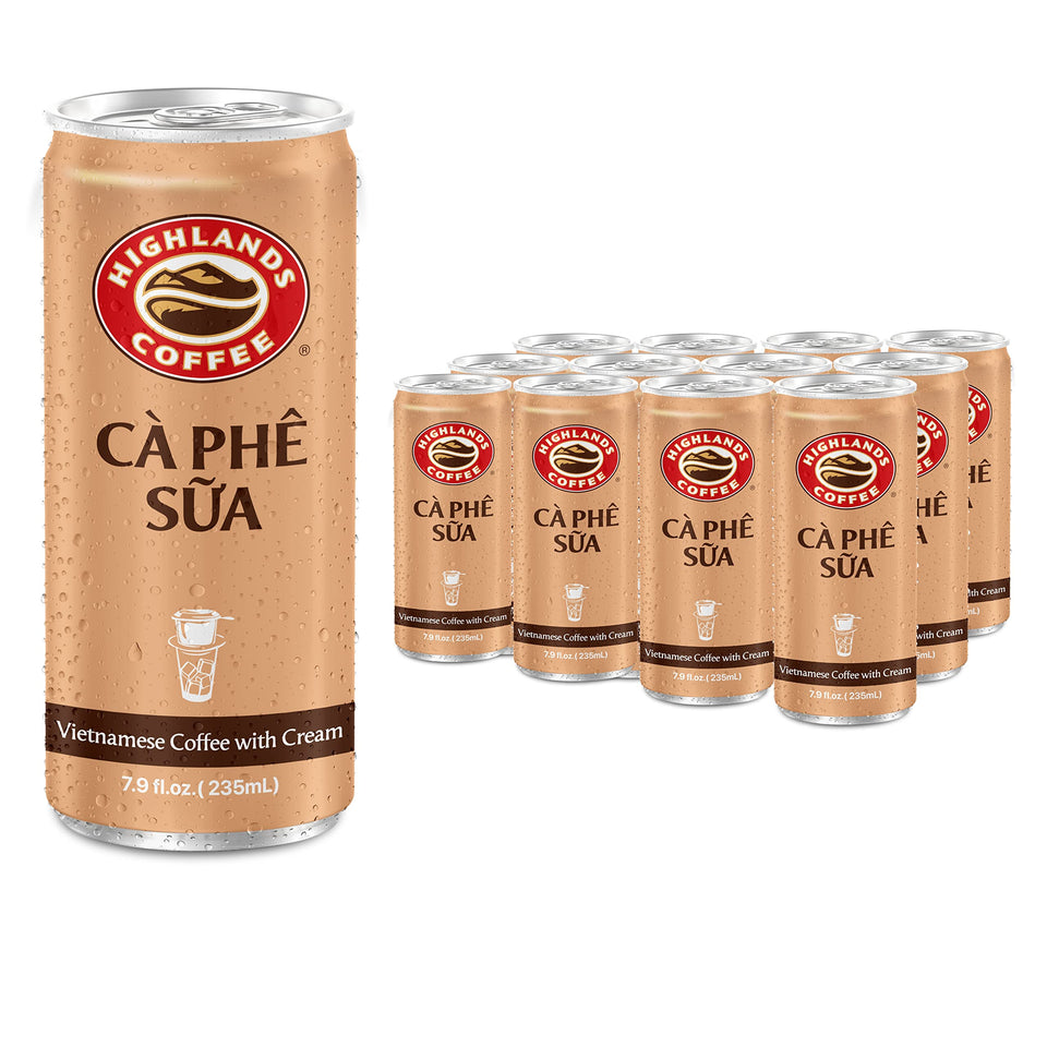 Highlands Coffee CPH SA 7.9 oz can bundle, rich iced coffee ready to enjoy.