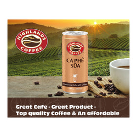 Highlands Coffee iced milk coffee with condensed milk delivers creamy sweetness for home or office.