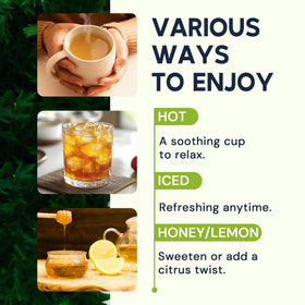 HIIHONE Soursop Tea steaming mug capturing aroma and flavor