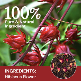 HIIHONE hibiscus flowers showing the natural ingredients