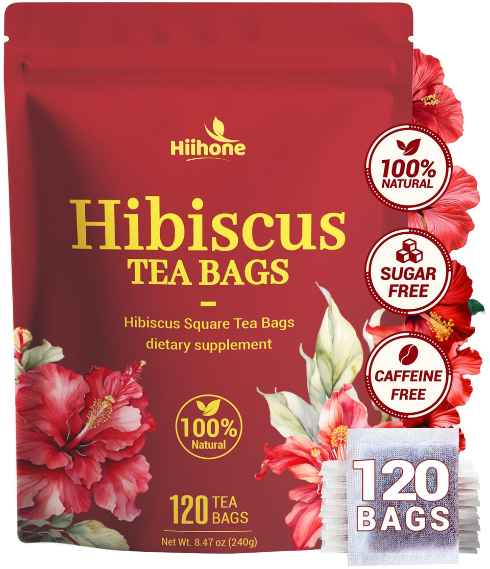 HIIHONE hibiscus tea bags ready for quick brewing and flavor