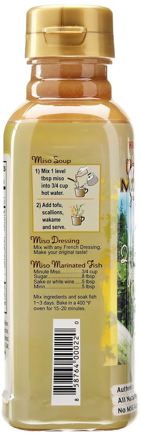 Hikari Minute Miso Soup on-the-go bottle pairs with salads and marinades.