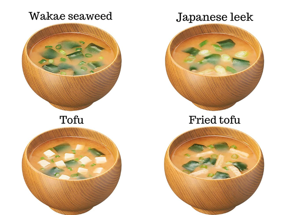 Hikari Miso Light stirring soup shows fast, easy prep for a warm lunch.