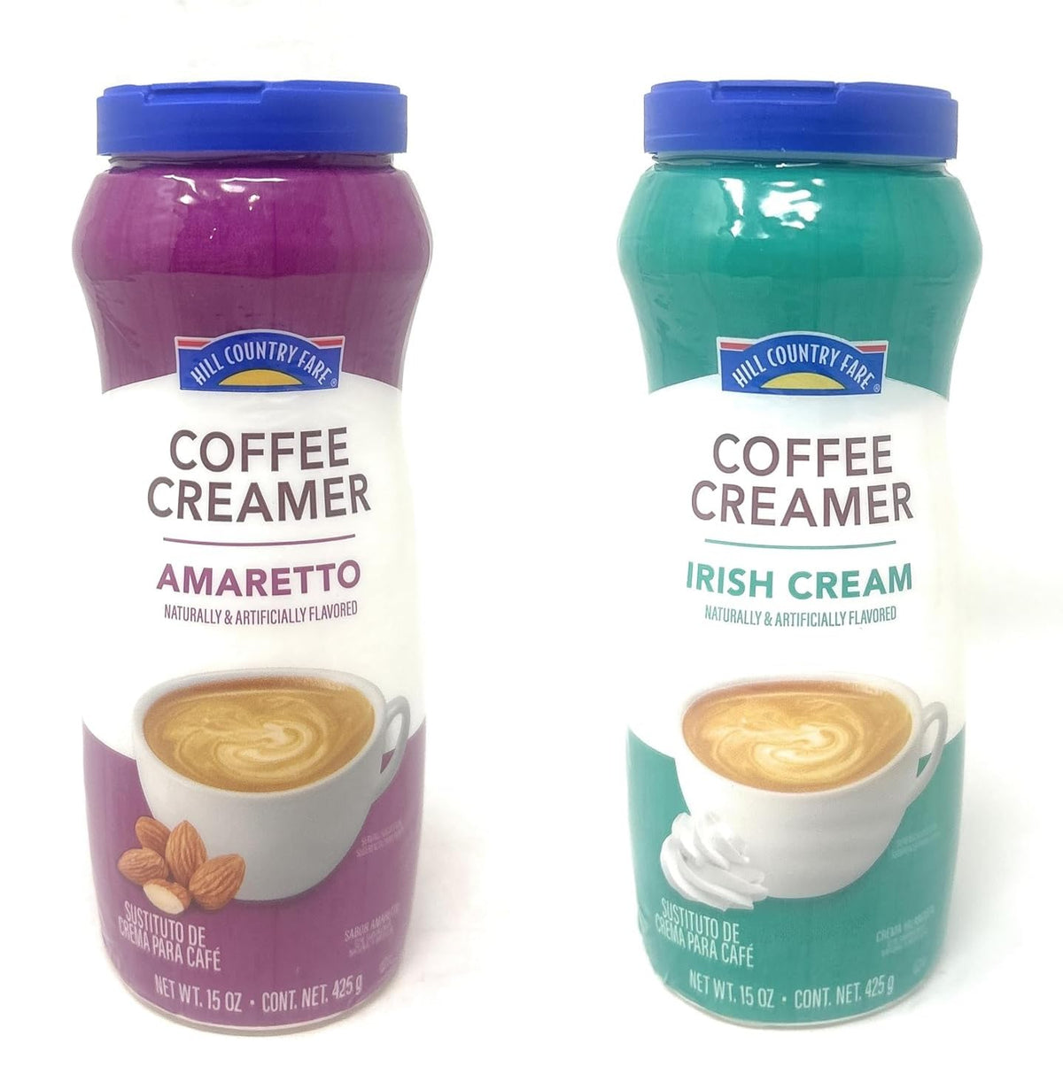 Hill Country Fare Amaretto creamer bottle adds creamy, dairy-friendly flavor to coffee