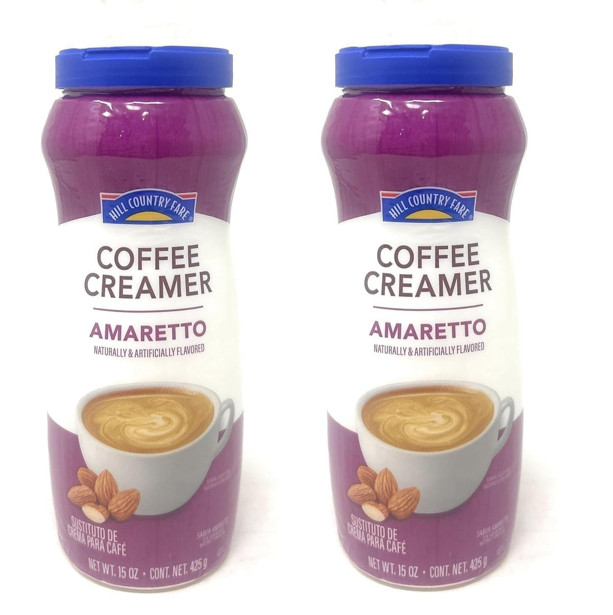 Hill Country Fare Amaretto Powdered Creamer; creamy coffee enhancement for on-the-go mornings.