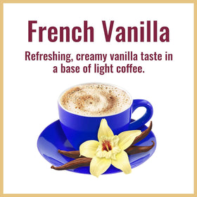 Foamy hot cup of Hills Bros cappuccino delivers cozy café vibes.
