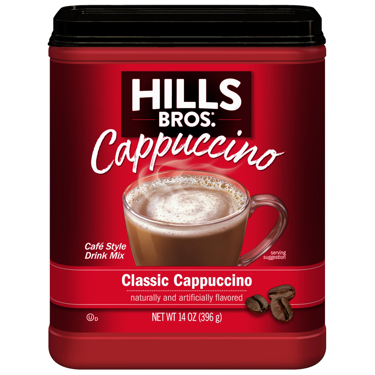 Hills Bros Cappuccino Mix cup pour creates cafe-style flavor at home