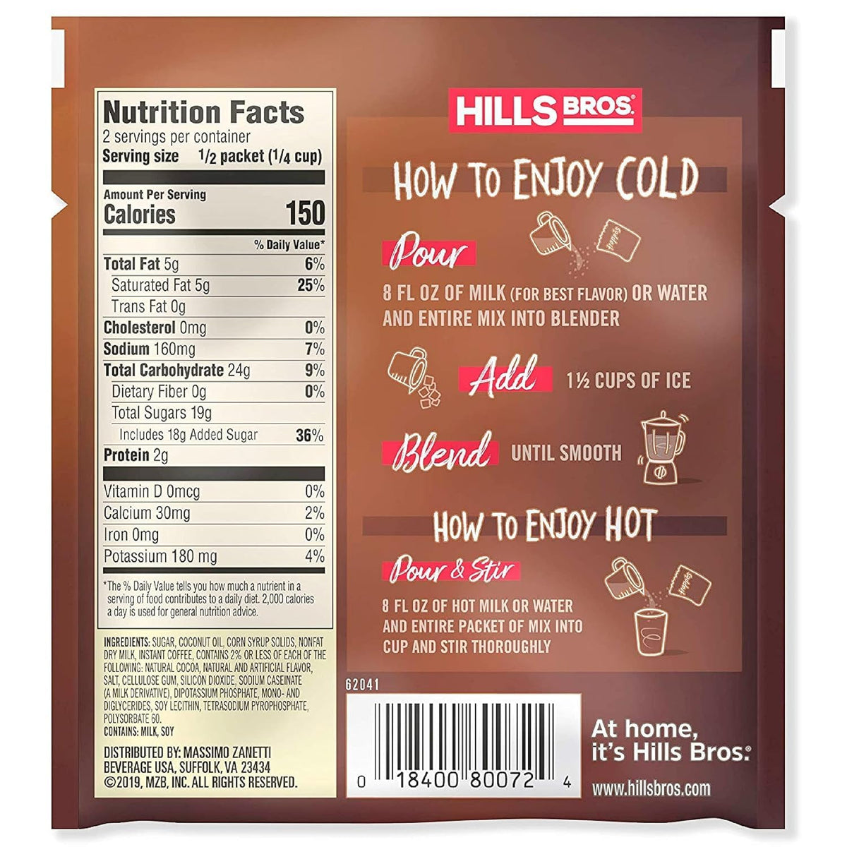 Hills Bros Frappés Vanilla Cream mug with a creamy texture for cozy mornings