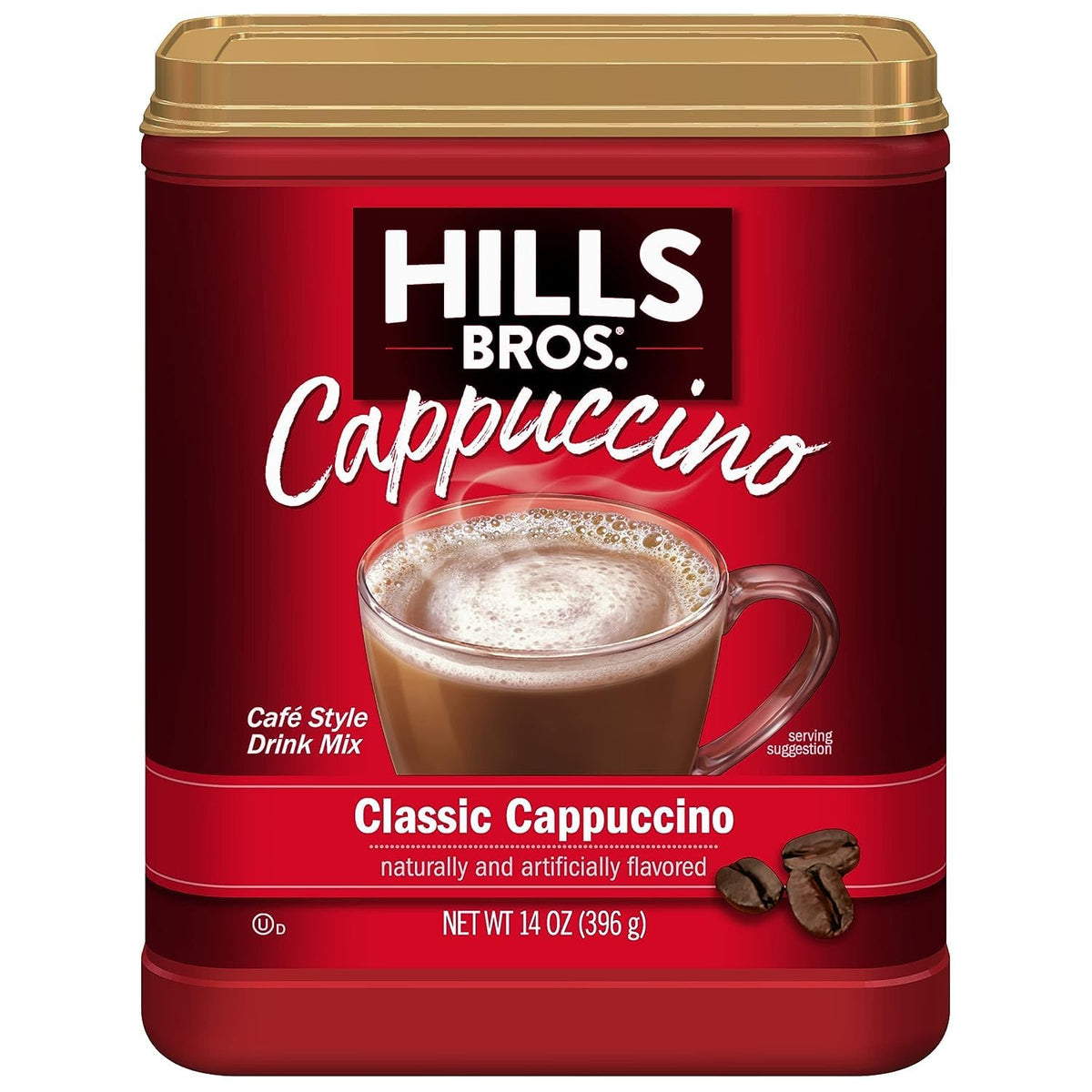 Hills Bros Instant Cappuccino frothy cup offers café-quality foam at home.