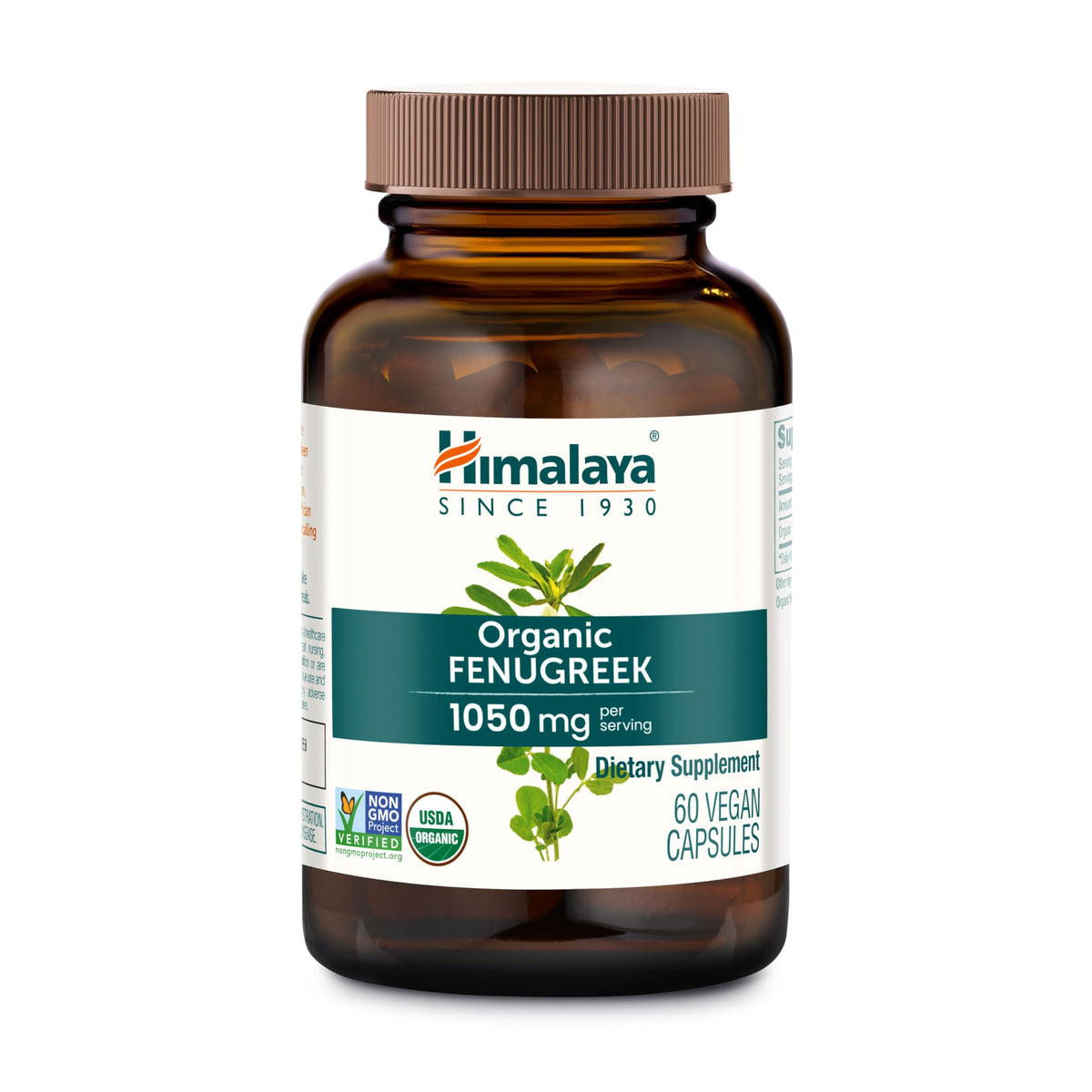 Himalaya Fenugreek organic capsules bottle for daily wellness and vegan lifestyle