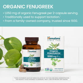 Himalaya Organic Fenugreek vegan capsules close-up
