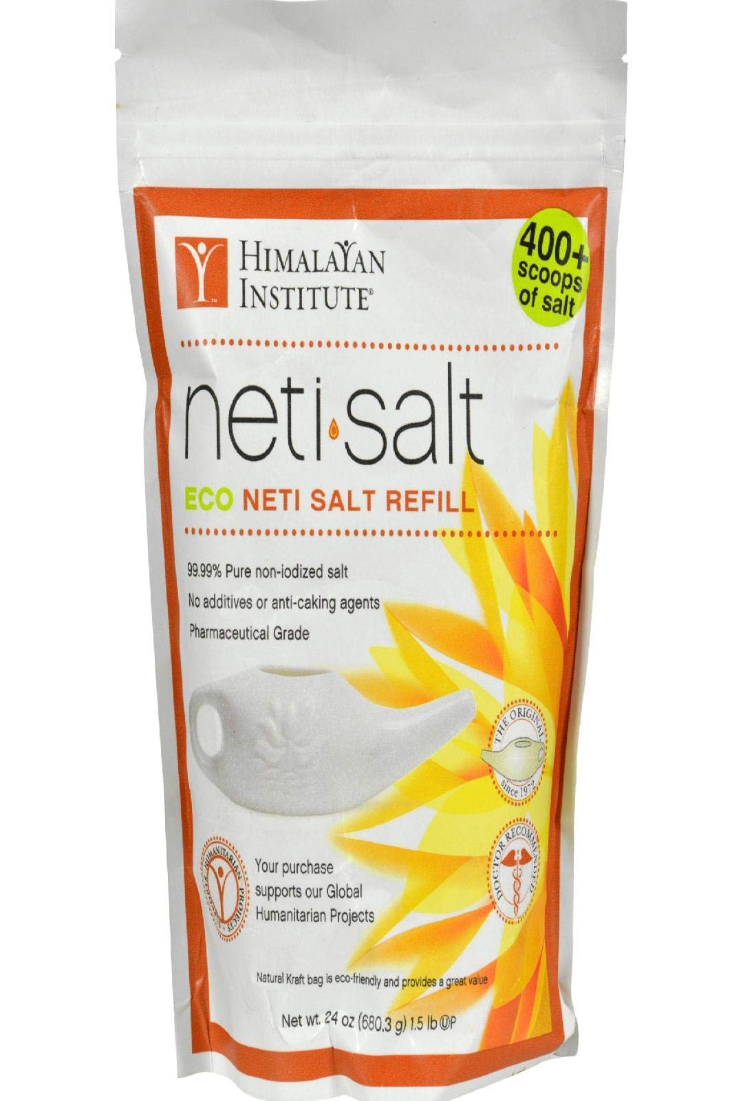 Himalayan Chandra Neti Salt bag 24-ounce, ready for nasal rinse routines