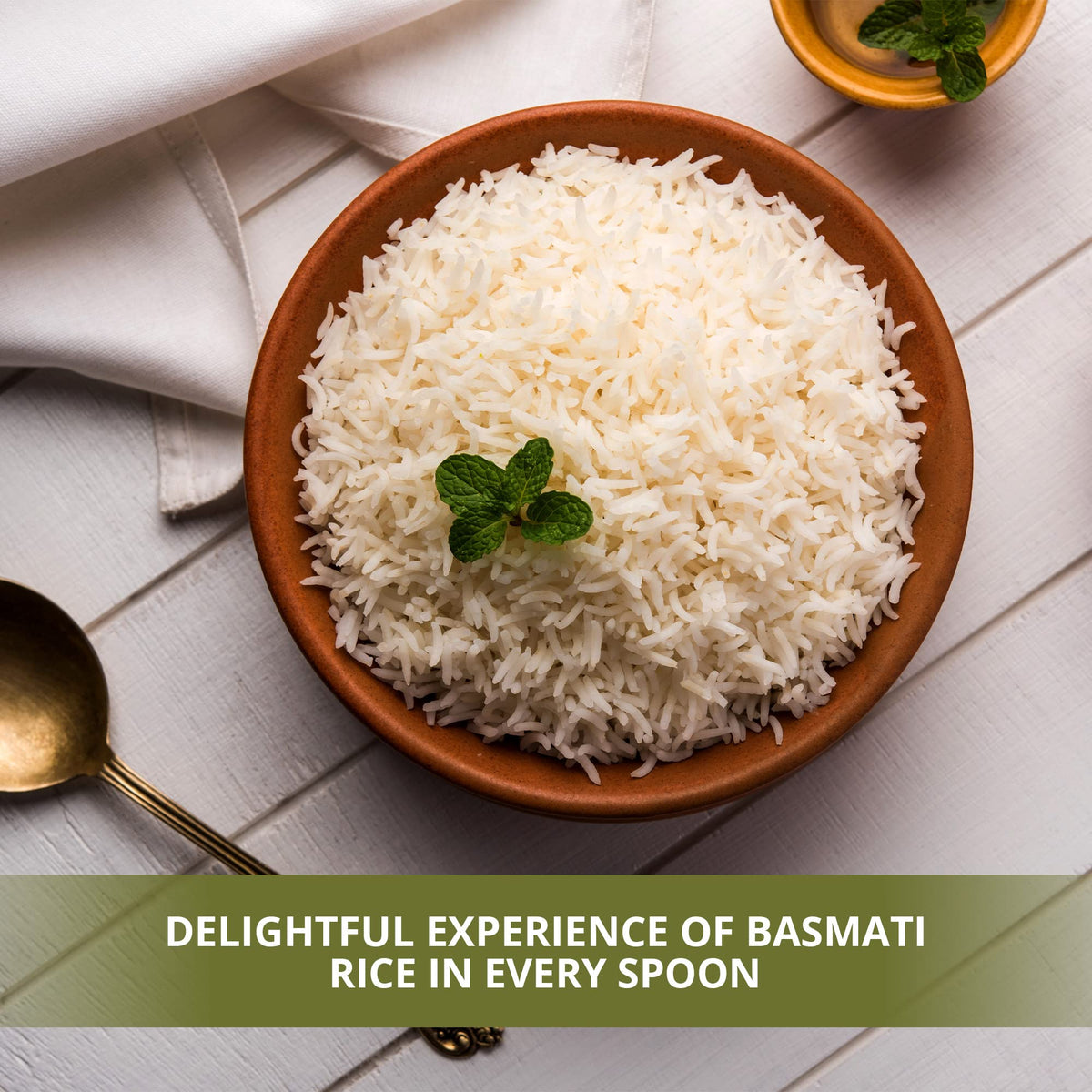 Himalayan Chef Basmati rice ready to soak sauces for flavorful bites.