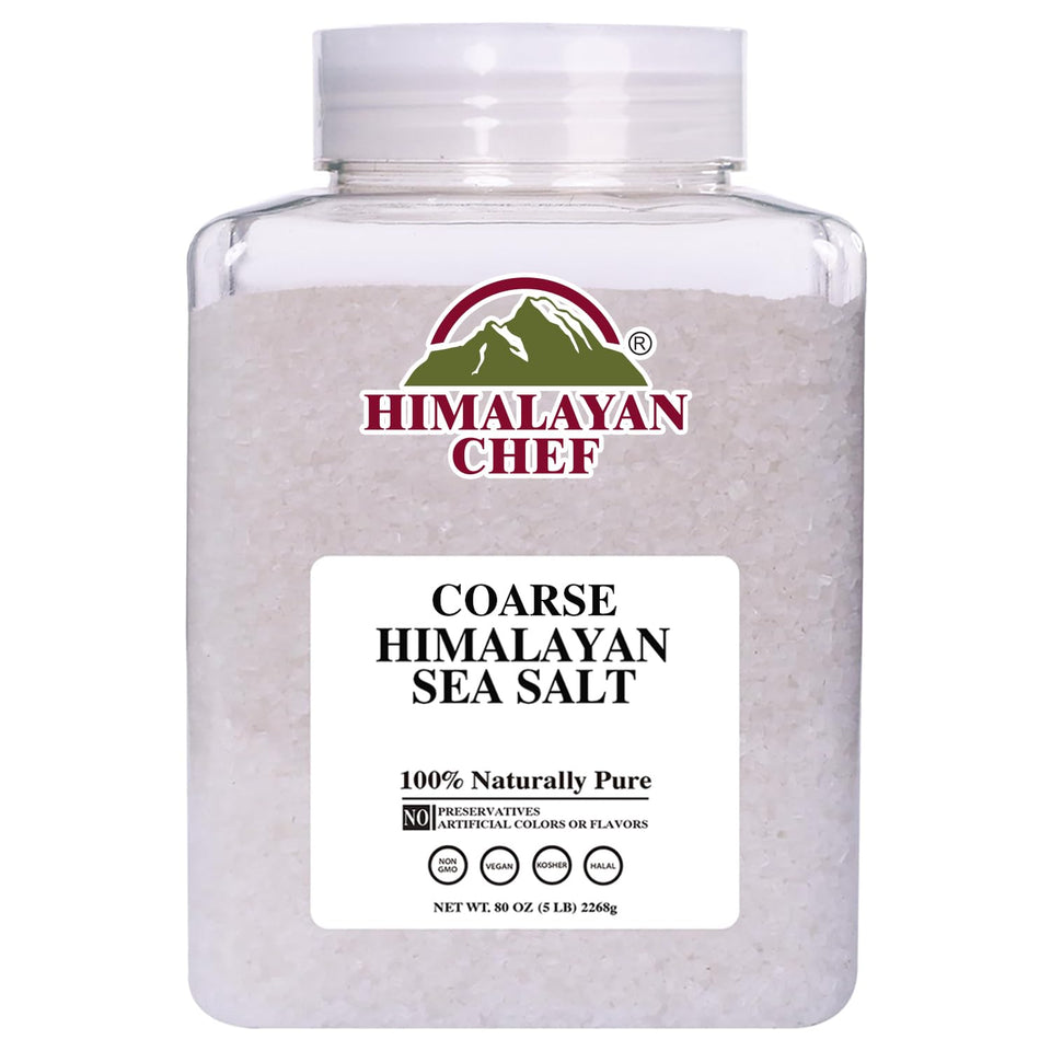 Himalayan Chef coarse salt crystals for cooking add texture and flavor