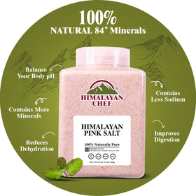 Himalayan Chef pink salt bath crystals ready for a relaxing soak.