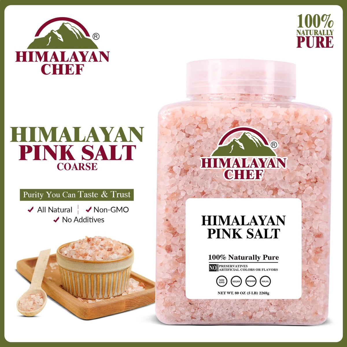 Himalayan Chef Pink Salt bath-relaxation with mineral-rich crystals dissolving