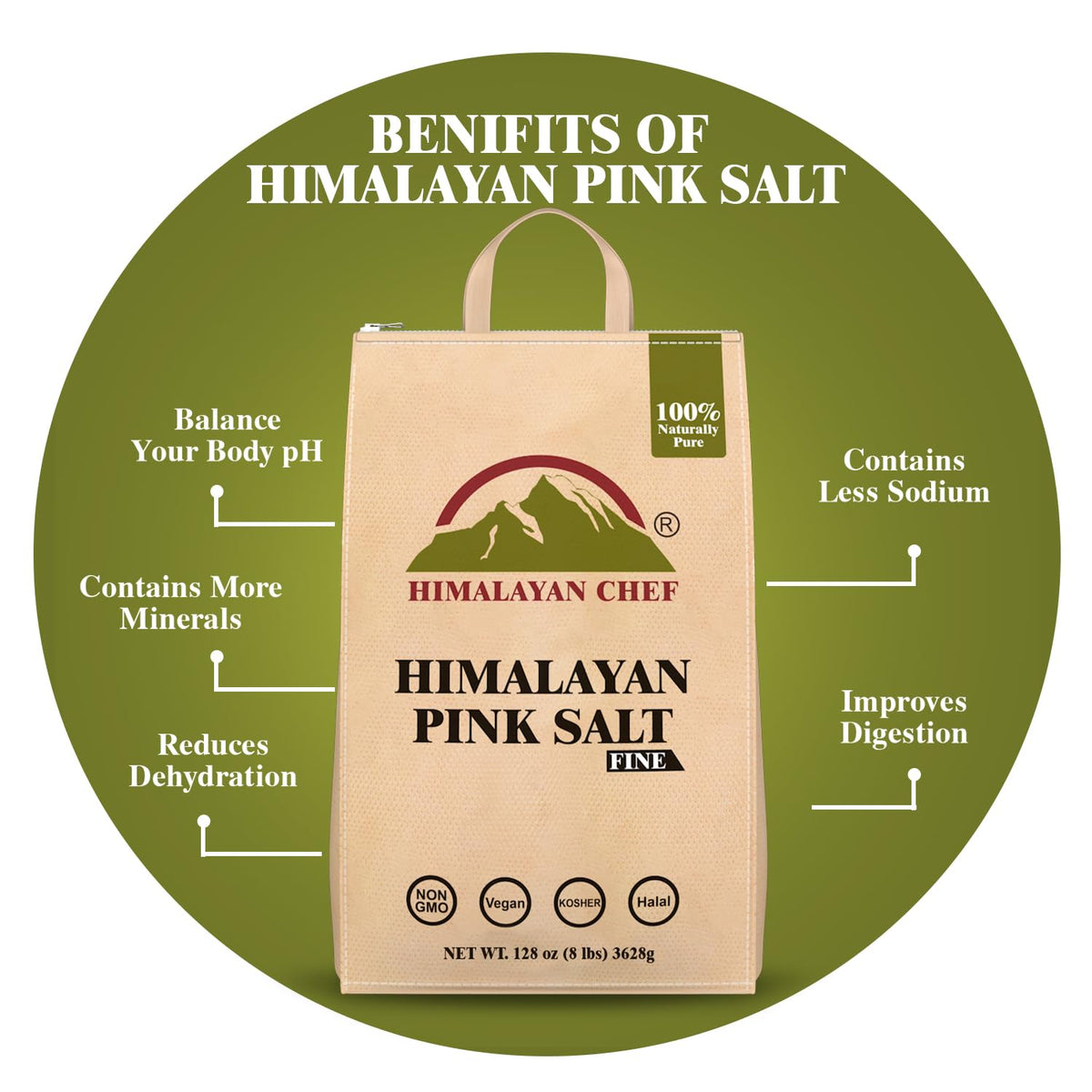 Crystal detail of Himalayan Chef pink salt showing mineral-rich color.
