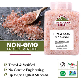 Himalayan Chef Pink Salt kitchen-scene sprinkled on dishware