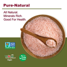 Himalayan Chef Pink Salt packaging in a jar for pantry storage