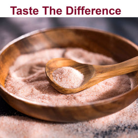 Himalayan Chef Pink Salt on a spoon for precise culinary finishing