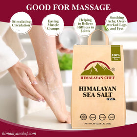 Himalayan Chef Sea Salt Fine in a kitchen bowl with fine grains for fast seasoning.