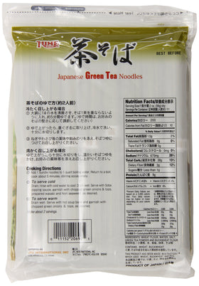 Hime Cha Soba served bowl showing tea-green color for a light meal.