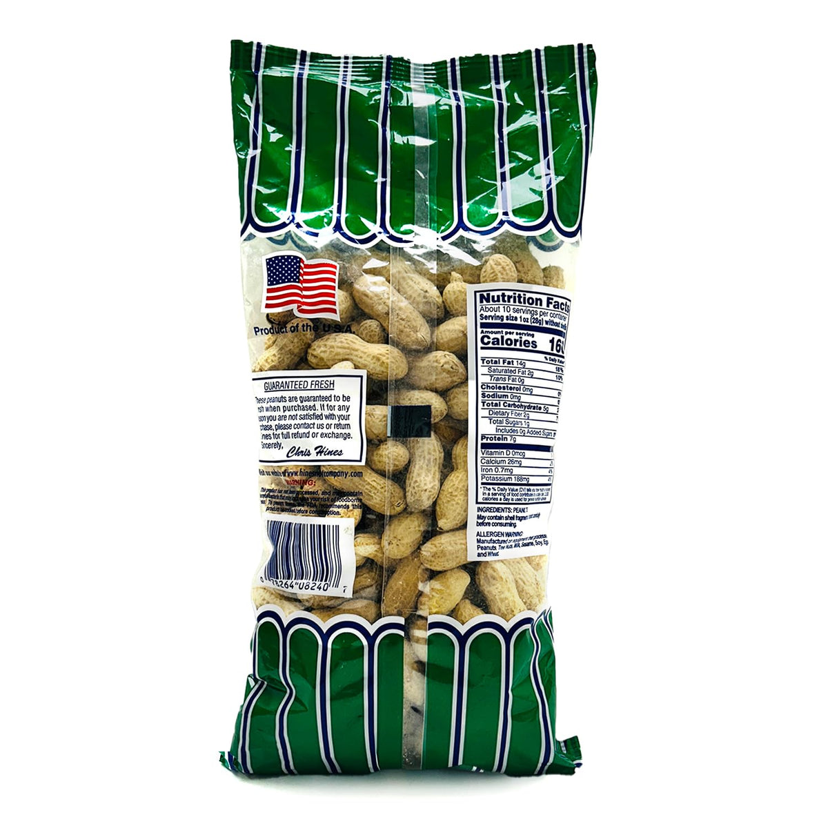 Hines three-pack raw peanuts bag display for sharing