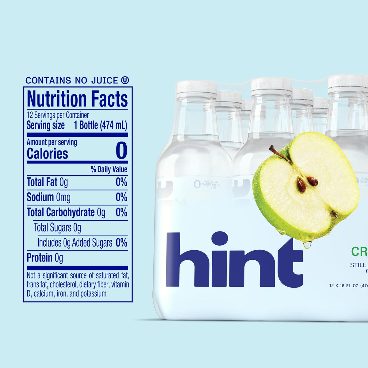 Hint 12 bottle case display implies easy stocking and on-the-go hydration.